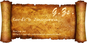 Geréb Zsuzsanna névjegykártya